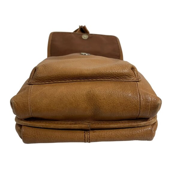 VTG FOSSIL 1954 Leather Crossbody Shoulder Bag Travel Organizer Satchel 75082 - Picture 4 of 12
